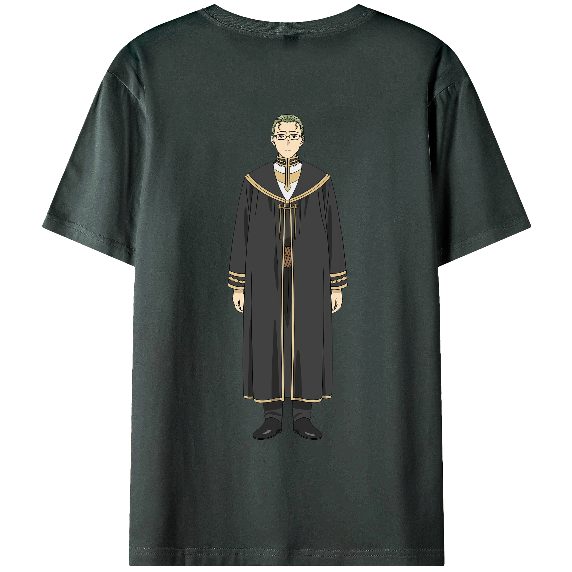 （画像用） 葬送のフリーレン Frieren 綿100％ メンズ半袖Tシャツ（バックプリント） 通気性